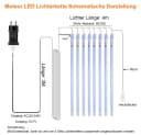 LMaxhome LED Lichterkette Meteorschauer PVC Wasserdicht Warmes Weiß Bild 3