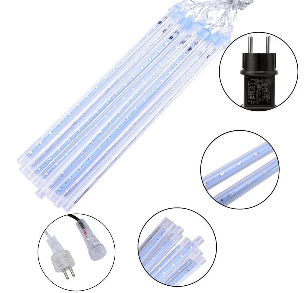 LMaxhome LED Lichterkette Meteorschauer PVC Wasserdicht Warmes Weiß - Bild 4