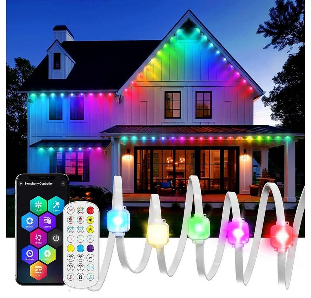 LMaxhome LED Stripe 15/30M RGB Außenbeleuchtung Smart Lichterkette - Bild 2