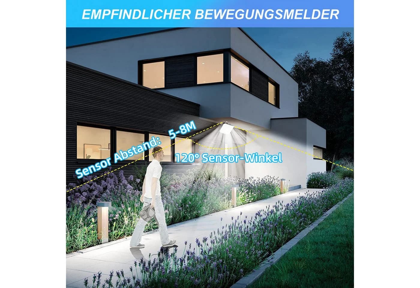 LMaxhome LED Solarleuchte mit Bewegungsmelder & Fernbedienung - Bild 3