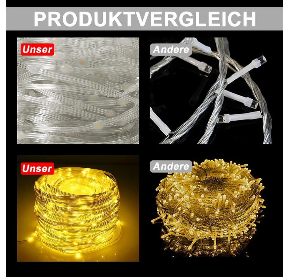 LMaxhome LED-Lichterkette 10-100M 800LEDs 8 Modi Wasserdicht - Bild 3