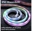 LMaxhome LED Neon Streifen RGBIC 3M APP Steuerung Wasserdicht Bild 4