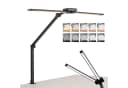 LMaxhome Schreibtischlampe 24W LED Dimmbar Doppelkopf Schwarz Bild 2