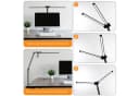 LMaxhome Schreibtischlampe 24W LED Dimmbar Doppelkopf Schwarz Bild 5
