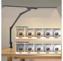 LMaxhome LED Schreibtischlampe Doppelkopf Klemmbar Dimmbar Touch Bild 1