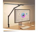LMaxhome LED Schreibtischlampe Doppelkopf Klemmbar Dimmbar Touch Bild 2