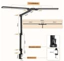 LMaxhome LED Schreibtischlampe Doppelkopf Klemmbar Dimmbar Touch Bild 3