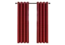 LMaxhome Verdunkelungsvorhang Tartan Karo Rot Blickdicht Ösen Bild 1
