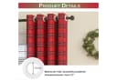 LMaxhome Verdunkelungsvorhang Tartan Karo Rot Blickdicht Ösen Bild 4