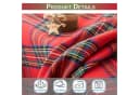 LMaxhome Verdunkelungsvorhang Tartan Karo Rot Blickdicht Ösen Bild 5