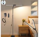 LMaxhome LED Stehlampe Dimmbar Schwarz 360° Schwanenhals Bild 2