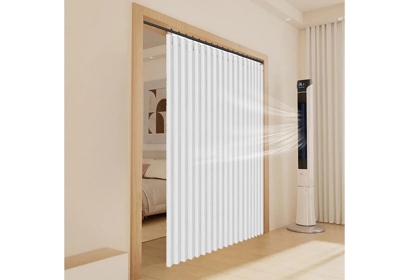 LMaxhome Türvorhang Raumteiler blickdicht Oxford-Gewebe 254 cm Breite - Bild 2