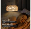 LMaxhome Stehlampe LED Bogenlampe Rattan Dimmbar Schwarz Bild 5