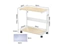 EE EUREKA ERGONOMIC PC-Schrank höhenverstellbar mit Rollen Ahorn Bild 5