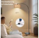 LMaxhome LED Stehlampe Dimmbar Schwarz 185cm Bild 4