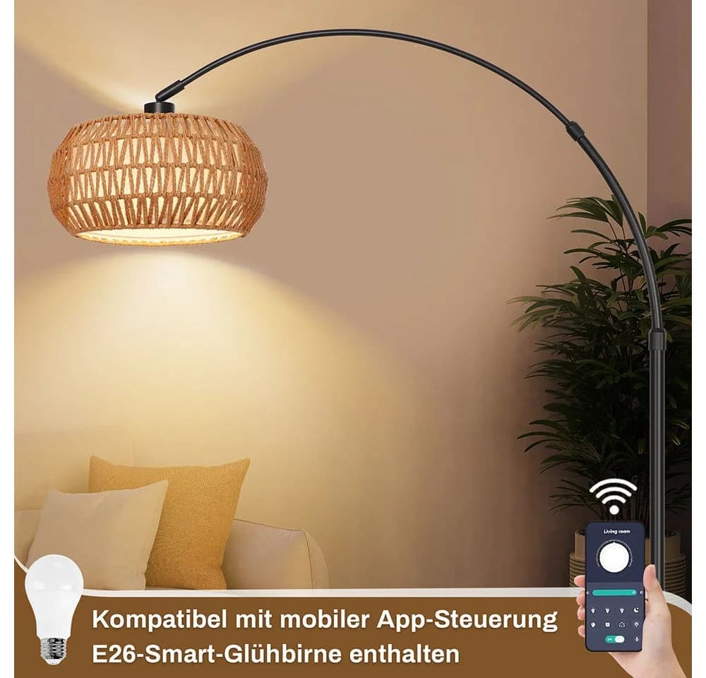 LMaxhome LED Stehlampe Dimmbar Schwarz 185cm - Bild 5
