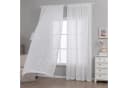 Qelus Voile Gardine Weiss 3D-Blattmuster Modern Bild 2