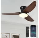 LMaxhome Deckenventilator mit LED 60W Dimmbar Schwarz/Braun Bild 2