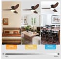 LMaxhome Deckenventilator mit LED 60W Dimmbar Schwarz/Braun Bild 4