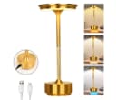 Rosnek LED Tischleuchte Kabellos Dimmbar Gold Touch-Schalter Bild 2