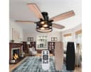 LMaxhome Deckenventilator mit LED-Beleuchtung Schwarz Bild 2