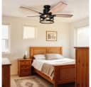 LMaxhome Deckenventilator mit LED-Beleuchtung Schwarz Bild 4