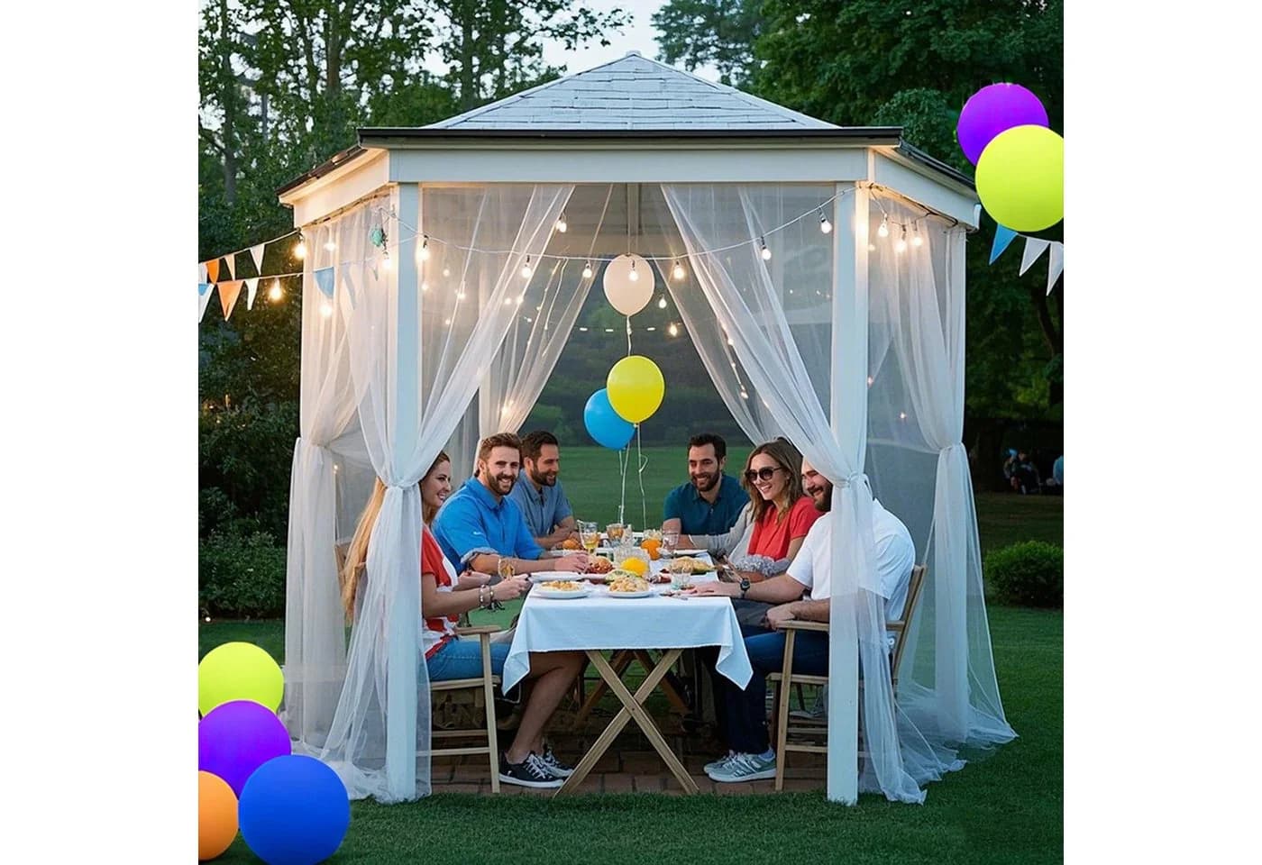 LMaxhome Outdoorvorhang Moskitonetz mit Stangentasche - Bild 2