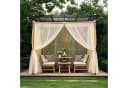 LMaxhome Outdoorvorhang Moskitonetz Beige mit Stangentasche Bild 2