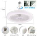 Rosnek Deckenventilator mit LED & Fernbedienung, 360° schwenkbar, dimmbar Bild 1