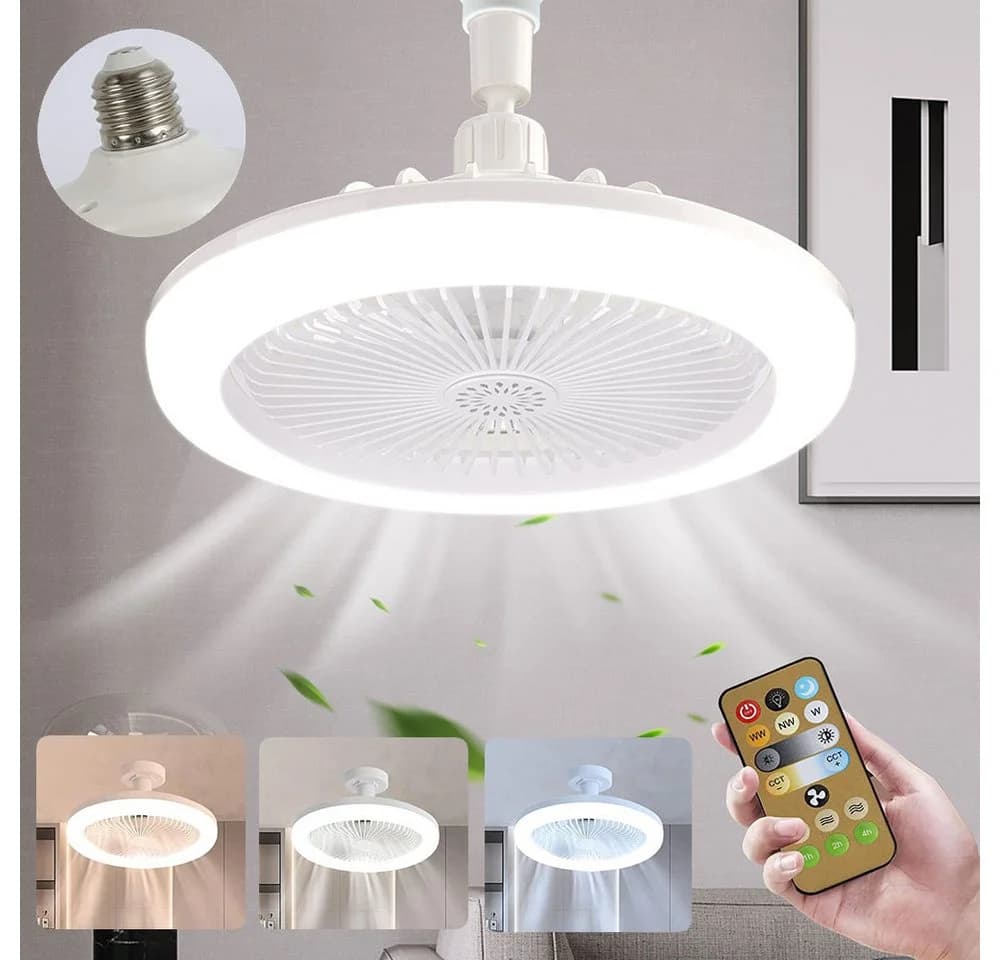 Rosnek Deckenventilator mit LED & Fernbedienung, 360° schwenkbar, dimmbar - Bild 2