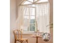 Qelus Voile Gardinen 2er Set Blumen Stickerei Landhausstil Bild 2