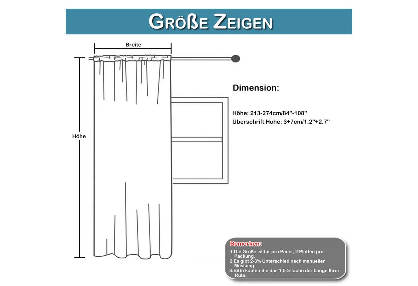 Qelus Voile Gardinen 2er Set Blumen Stickerei Landhausstil - Bild 3