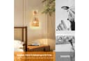 MUPOO Wandleuchte Rattan Boho LED Wandleuchte Innen RGB Batteriebetrieben 2 Stück Fernbedienung 15 Farben Dimmbar E27 Leuchtmittel Timer Bild 3