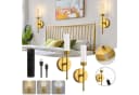 Jibenhome Kabellose LED-Wandleuchte Gold mit Fernbedienung & Timer Bild 2