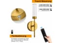 Jibenhome Kabellose LED-Wandleuchte Gold mit Fernbedienung & Timer Bild 3