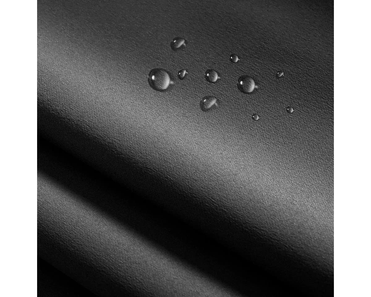 Qelus Outdoorvorhang Wasserdicht & Blickdicht mit Ösen Schwarz - Bild 4