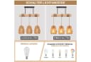 MUPOO Hängeleuchten 3 Köpfe Kronleuchter Rattan Boho Deckenlampe Bild 3