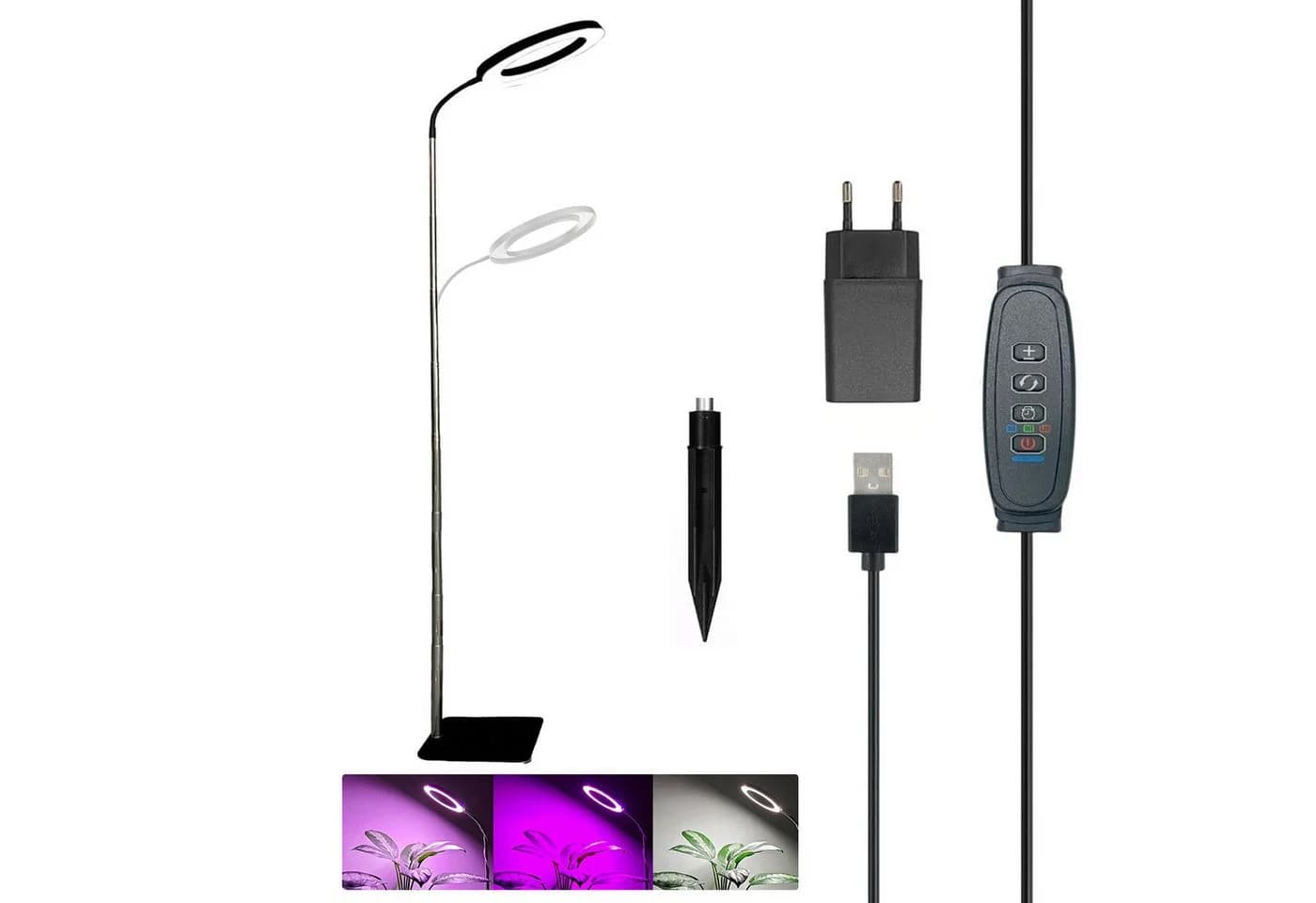 MUPOO LED Pflanzenlampe 72s Vollspektrum mit Timer & Dimmer - Bild 2