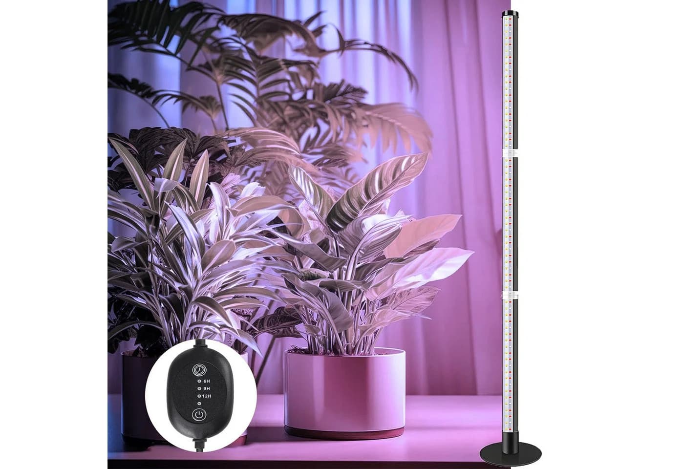 Laybasic Pflanzenlampe LED Vollspektrum 3 Beleuchtungsmodi Grow Lamp 216 LEDs - Bild 2