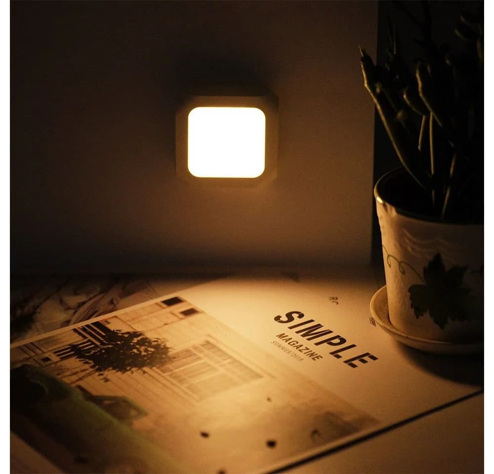 MUPOO LED Steckdosenleuchte LED Nachtlicht, LED-Schrankleuchte, LED Nachtlampe, Plug-in Dimmbar, Warmweiß, 1 Stk, Automatischer Dämmerungssensor, für Baby, Kinder Schlafzimmer - Bild 4