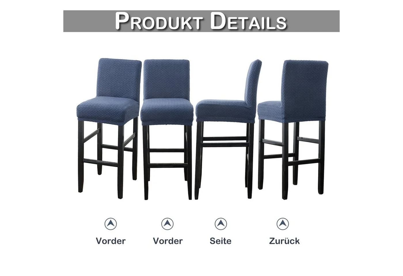 BTTO Barhocker Stuhlbezug Samt Stretch - Bild 3