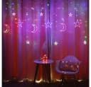 MUPOO Lichtervorhang LED Lichterkette Sternen und Monden Bild 5