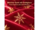 LMaxhome Verdunkelungsvorhang Samt 2er Set Rot/Grün Schneeflocken Bild 4