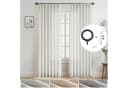 LMaxhome Vorhang 2er Set Grau Leinenoptik blickdicht mit Haken & Ringen Bild 2