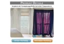 LMaxhome Vorhang 2er Set Grau Leinenoptik blickdicht mit Haken & Ringen Bild 3