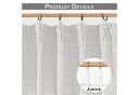 LMaxhome Vorhang 2er Set Grau Leinenoptik blickdicht mit Haken & Ringen Bild 4