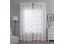 Qelus Gardine Modern Voile 2er Set Weiß 3D Wolken Jacquard Bild 5