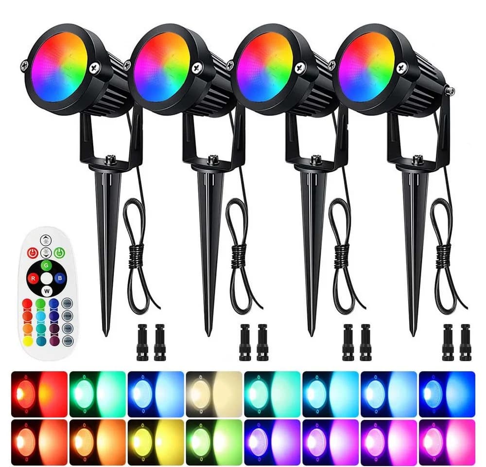 Rosnek LED Gartenleuchte RGB dimmbar mit Fernbedienung - Bild 2