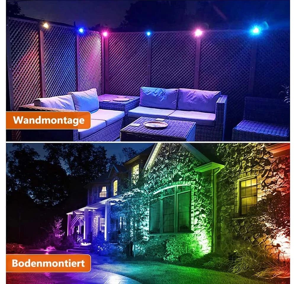 Rosnek LED Gartenleuchte RGB dimmbar mit Fernbedienung - Bild 5