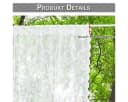 Qelus Vorhang Voile mit Blumenstickerei 2er Set Weiß Transparent Bild 3